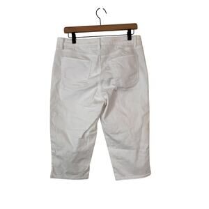 Talbots Womens Size 10 Petite White Pedal Pusher Jeans Lyocell Blend